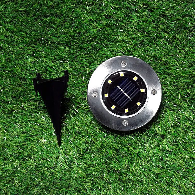 Солнечный уличный светильник солнечный дисковый светильник 1-4 шт 8-12 светодиодный открытый водонепроницаемый садовый ландшафтный светильник для двора Газон солнечный светильник
