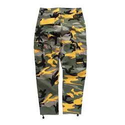 Камуфляж Cargo Штаны 2018 Для мужчин Для женщин Повседневное уличная Pockets Jogger оранжевый Тактический пот Штаны хип-хоп для брюк