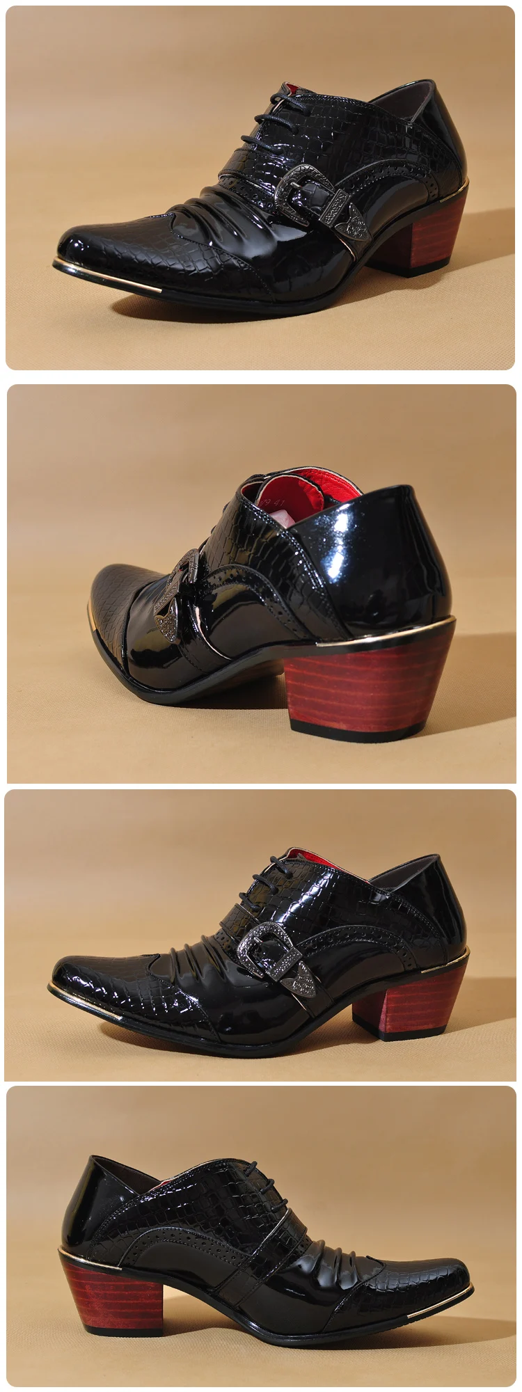 Мужская официальная обувь на высоком каблуке; модельные туфли в деловом стиле; мужские оксфорды с острым носком; мужские туфли-оксфорды; свадебные кожаные туфли; M321