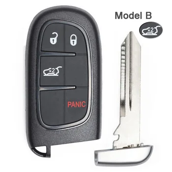 Keyforkess 433MHz 4A PCF7953M Chip GQ4-54T 2 1/ 3 1/ 4 1 4 5 pulsanti Smart Remote Key Fob per Jeep Cherokee 2014 15 16 17 18 19 2020 - KEYECU 433MHz 4A PCF7953M Chip GQ4 54T 2 1 3 1 4 1 4 5