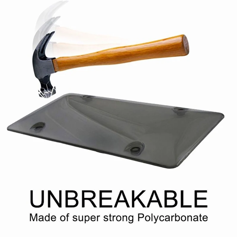 

1pcs Car Truck Exterior Decoration Car License Plate Tag Frame Cover Shield Transparent License Plate Frame