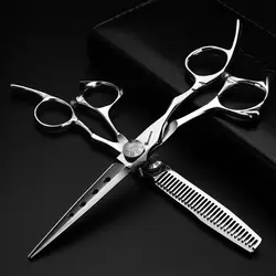 Ножницы для стрижки волос Профессиональный 6 дюймов 440c японский, из нержавеющей стали волосы филировочные ножницы парикмахерские ножницы