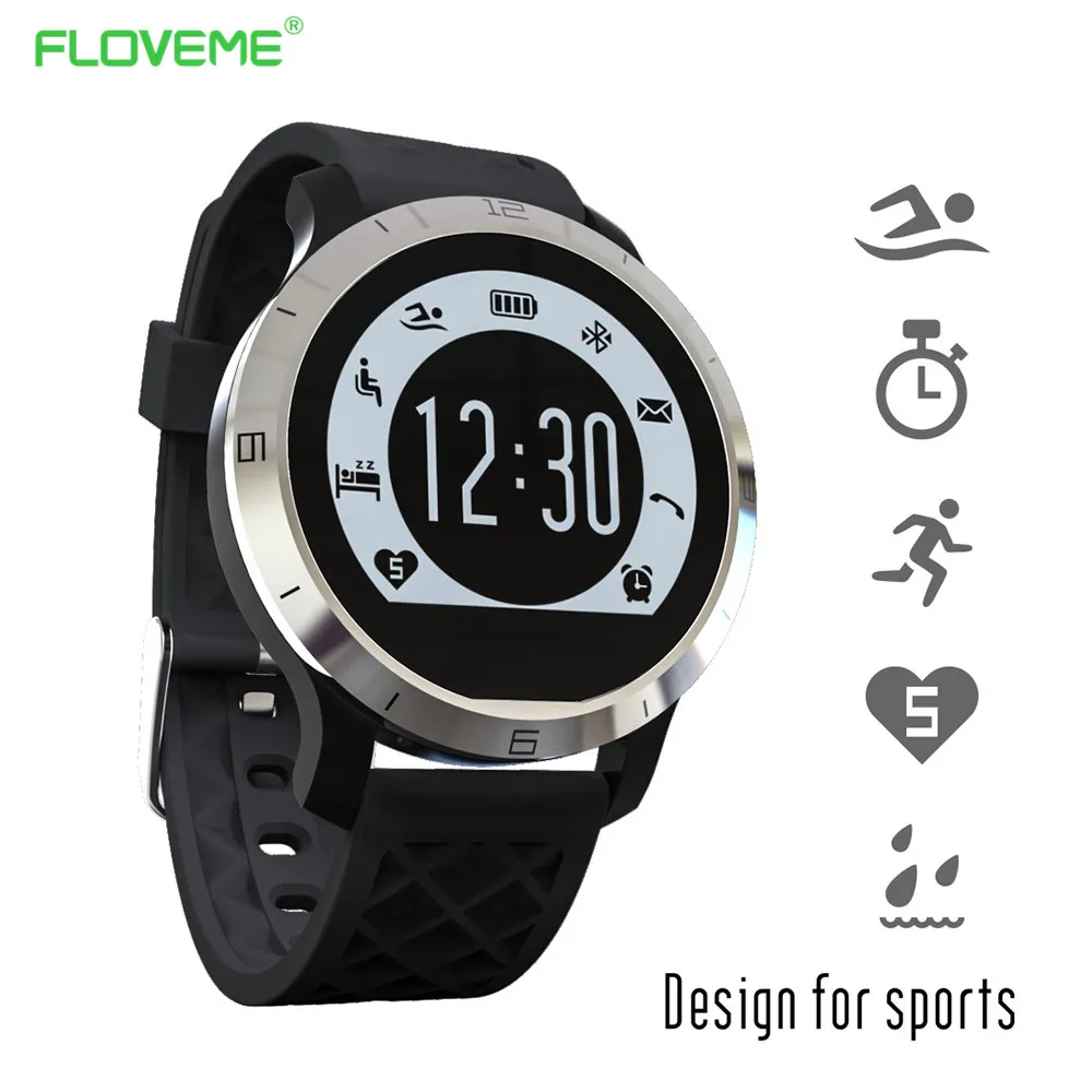 

FLOVEME Sport Smart Watch Silicone Band Wristwatch Fitness Tracker Waterproof Bracelet Watches Wearable Devices For Android iOS