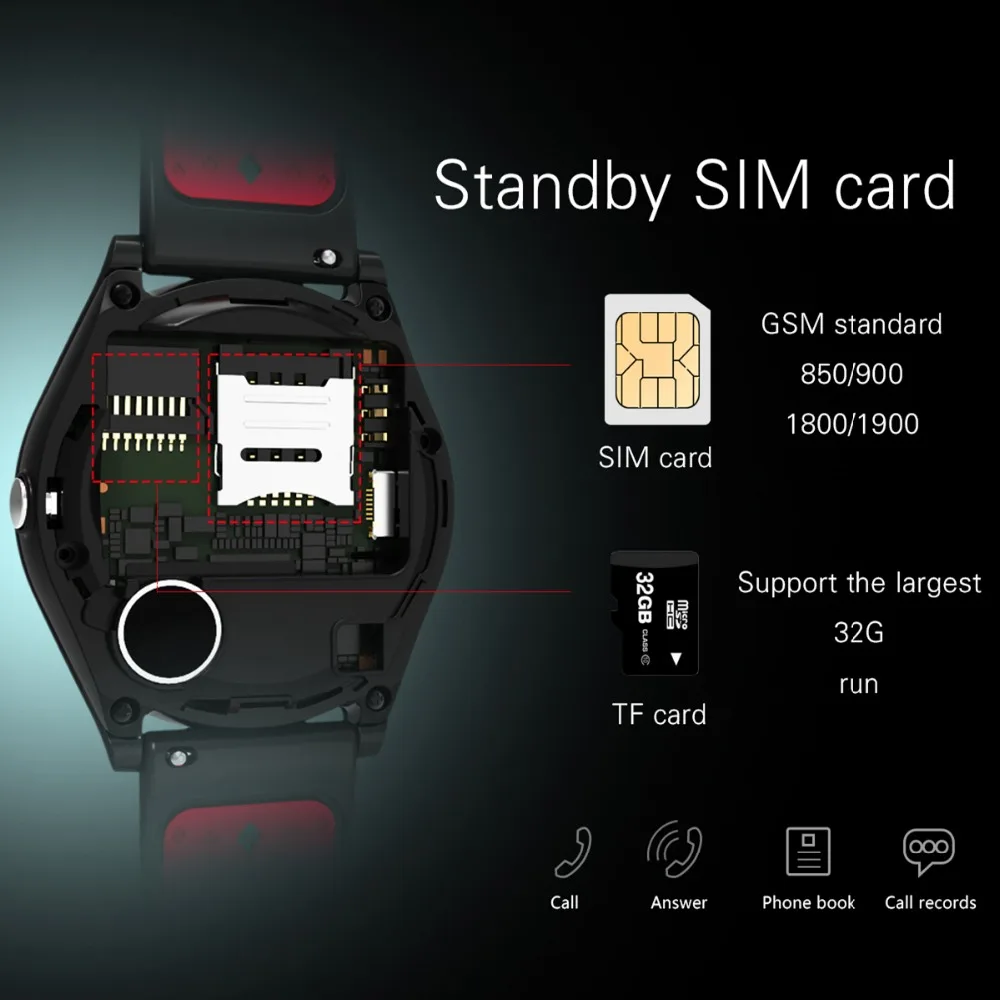 bluetooth smart watch sim card