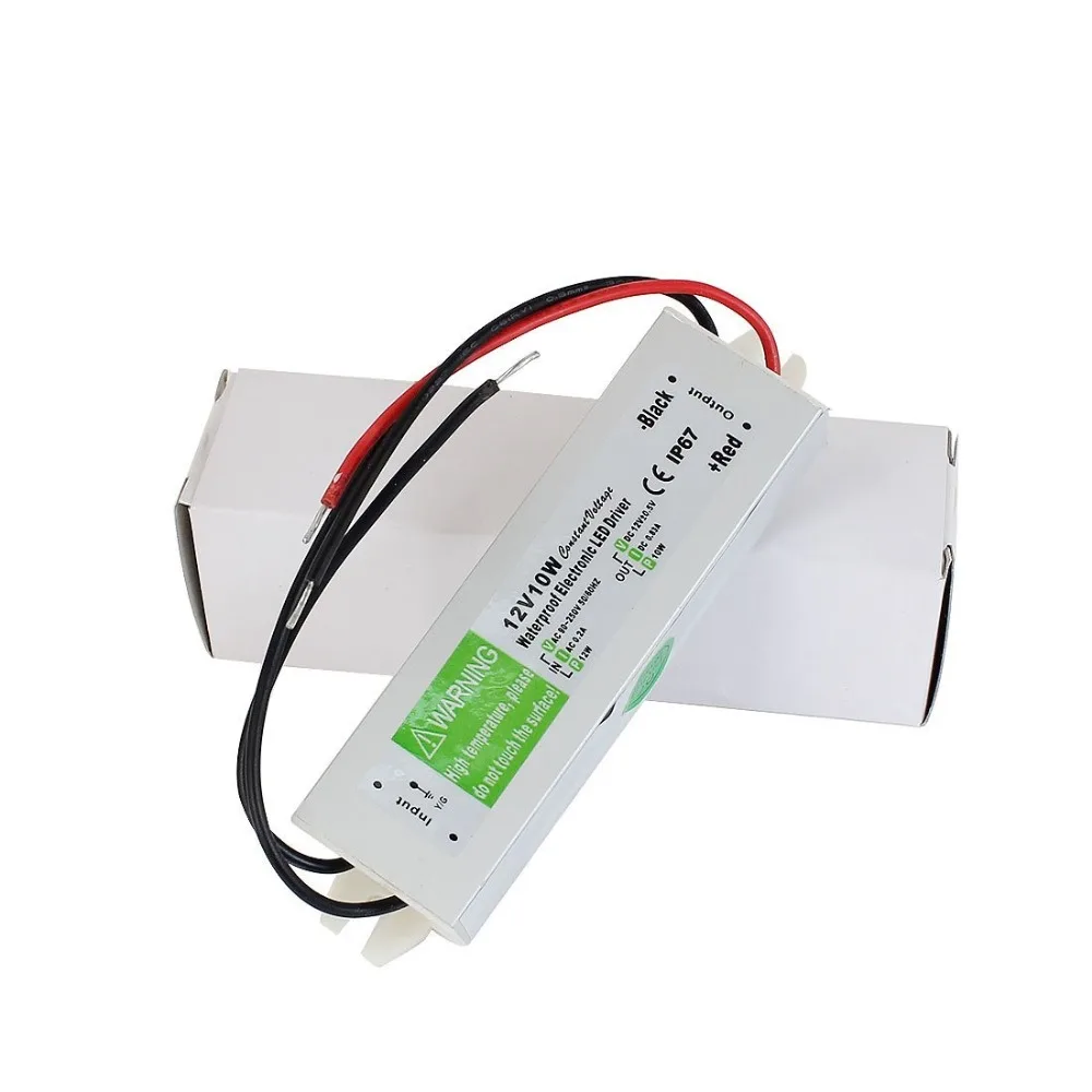 5pcs10W AC к DC12V водонепроницаемый IP67 Электронный Драйвер Открытый блок питания