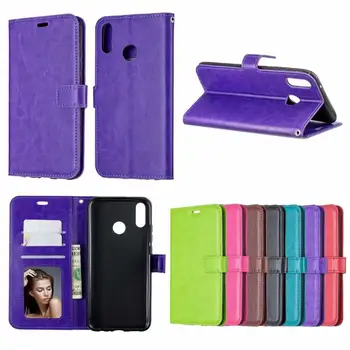 

30pcs/lot Crazy Horse Wallet leather Stand PU+TPU Cover Case For Huawei Honor 20 Lite Honor 20 Pro P Smart Z Y5 2019