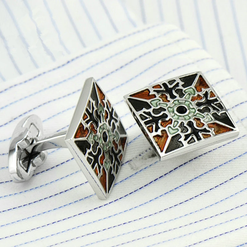 shirt cufflinks for mens Brand cuff buttons wedding cuff links Enamel High Quality abotoaduras Designer Jewelry free shipping