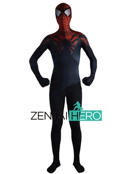 

Free Shipping DHL 2016 3D Printing Ultimate Miles Morales Spider-Man Costume Spandex Miles Morales Costume Superhero Costume