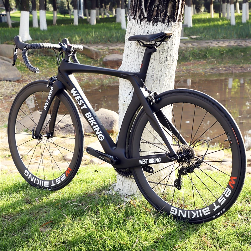 Clearance WEST BIKING Carbon Road Bike 700C 22 Speed Carbon Fiber Complete Bicycle With SHIMANO 105 R7000 Bicicleta Ultralight Racing Bike 5