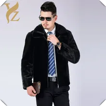 Новинка, шуба из натурального меха норки с отложным воротником для мужчин, теплая зимняя шуба,, шубы из меха норки