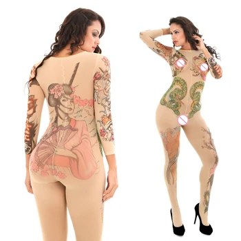 

2017 Sexy Lingerie Hot Erotic Bodystocking Bodysuits Erotica Mujer Babydolls Underwear Tattoo Teddy Plus size