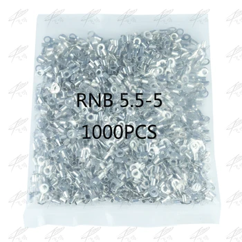 

1000PCS RNB5.5-5 Non-insulated ring terminal electrical wire crimp naked connector AWG 12-10