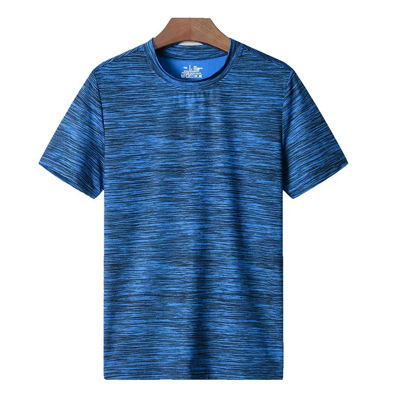 Новые Большие размеры M~ 5XL Лето Лидеры брендов и футболки быстросохнущая Футболка слим Для мужчин спортивная одежда футболка с коротким рукавом