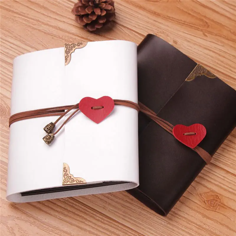 Vintage Love DIY Scrapbook Photo Album Craft Paper 30 Pages Scrapbooking Wedding Travel Book PU Leather Valentine Birthday Gifts