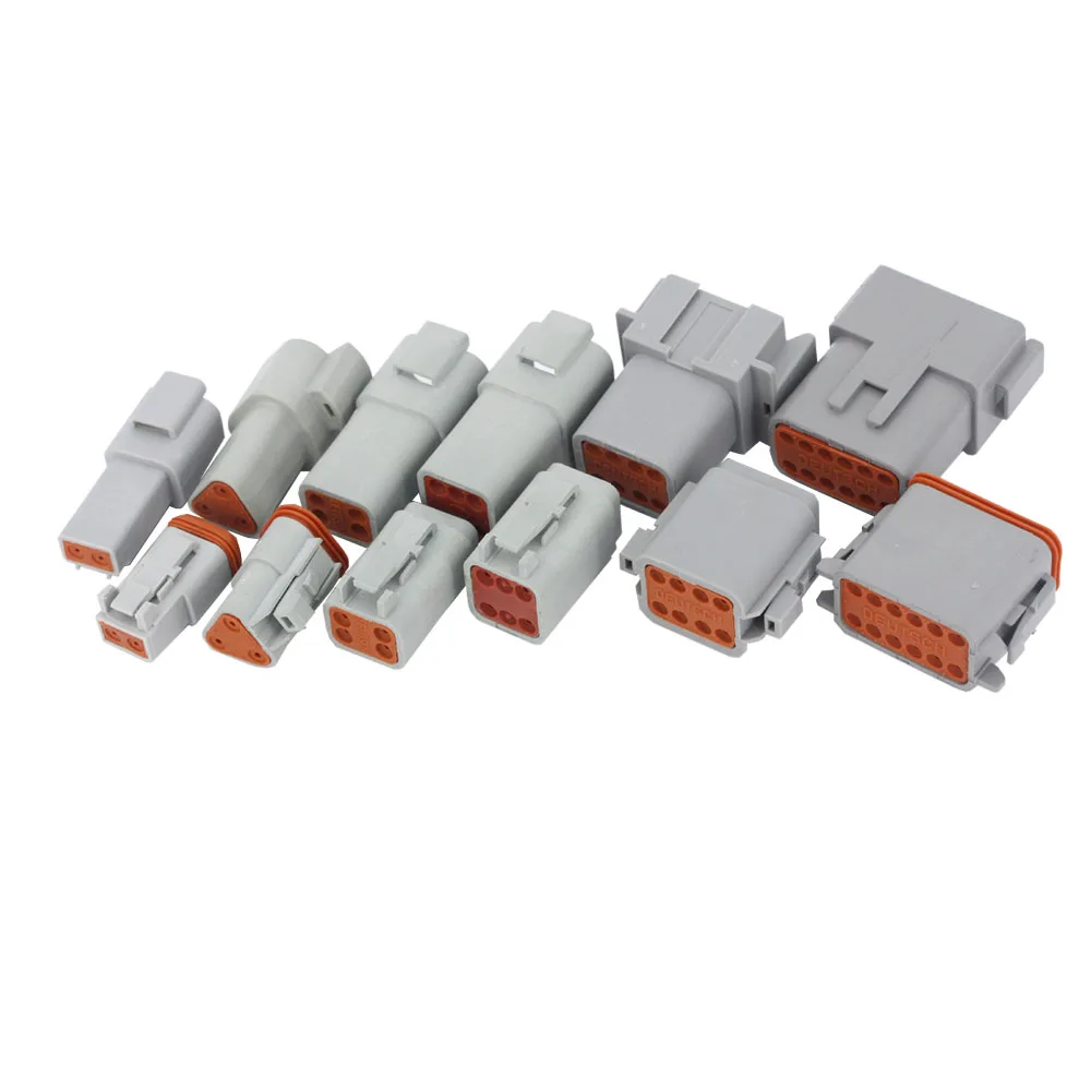 

100 Sets Deutsch DT series DT06/DT04 2/3/4/6/8/12 Pin Engine/Gearbox Waterproof Electrical Connector For Car,Bus,Motor,Truck