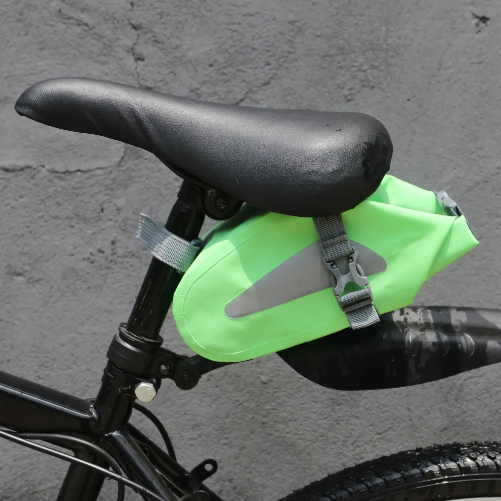 Genuine Leather bicycle saddle bag bike small Triangle Frame tool bag pouch