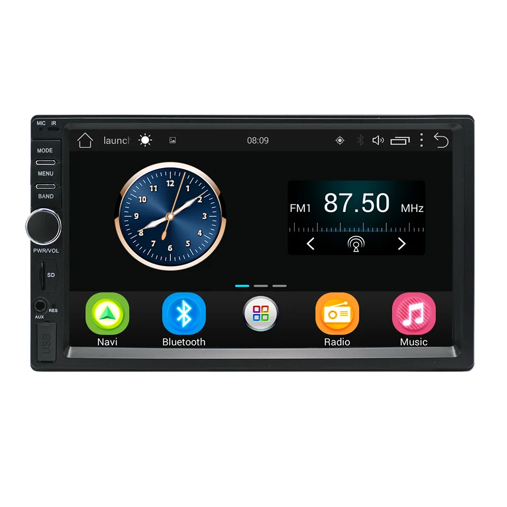 Автомобильный навигатор HD 7-дюймовый постоянной ёмкости, универсальный конденсатор Экран Android Системы автомобиля gps навигационное устройство Bluetooth Полный сенсорный Экран/USB/SD/плеер