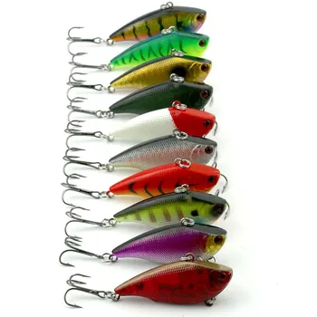

100pcs 6cm 10g diving game vib fishing lures bass wobbler pike carp trout catfish peche fishing baits pesca fishing tackles