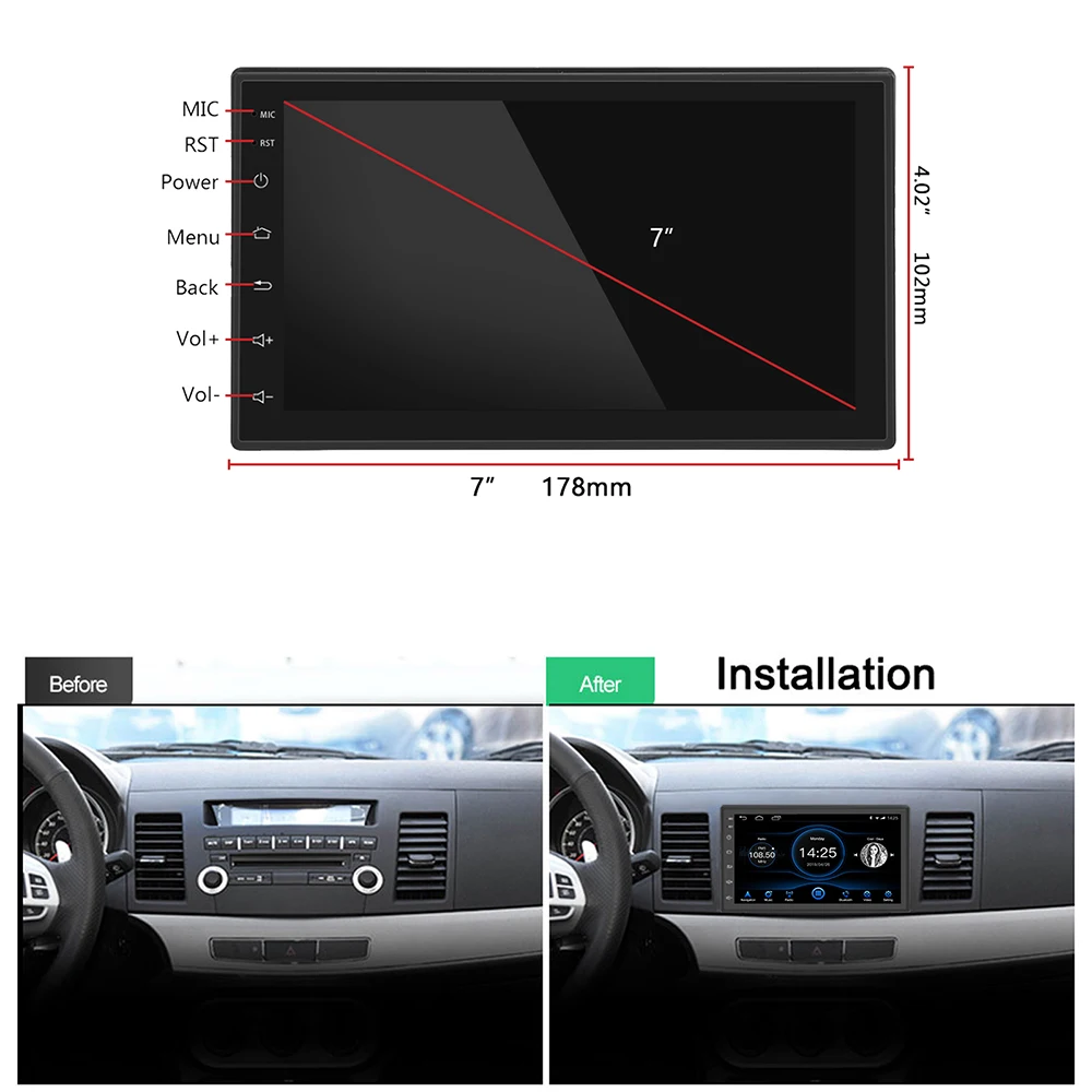 Автомобильный навигатор прибор gps Android 8,1 7-дюймовый четырёхядерный HD Автомобильный интеллигентая(ый) gps Навигатор Bluetooth 4,0 Универсальный автомобильный FM радио