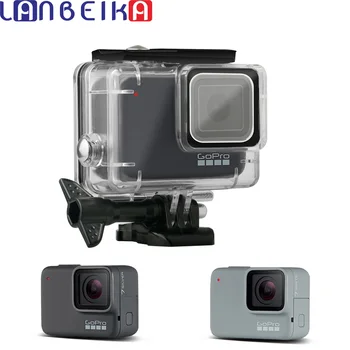

LANBEIKA Hero7 45m Waterproof Case Housing For Gopro Hero 7 Silver & White Underwater Protection Shell Box Go pro Accessories