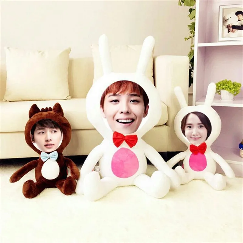 

New Hot Photo customization Rabbit Plush Toys Dolls Stuffed Animal Pillow Sofa Car Decorative Creative Birthday Gift Valentine's