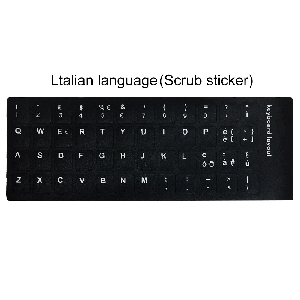 Водонепроницаемые наклейки на клавиатуру ноутбука Испанский/английский/русский/французский Deutsch/арабский/корейский/японский/Иврит/тайский наклейки на клавиатуру - Цвет: Italian