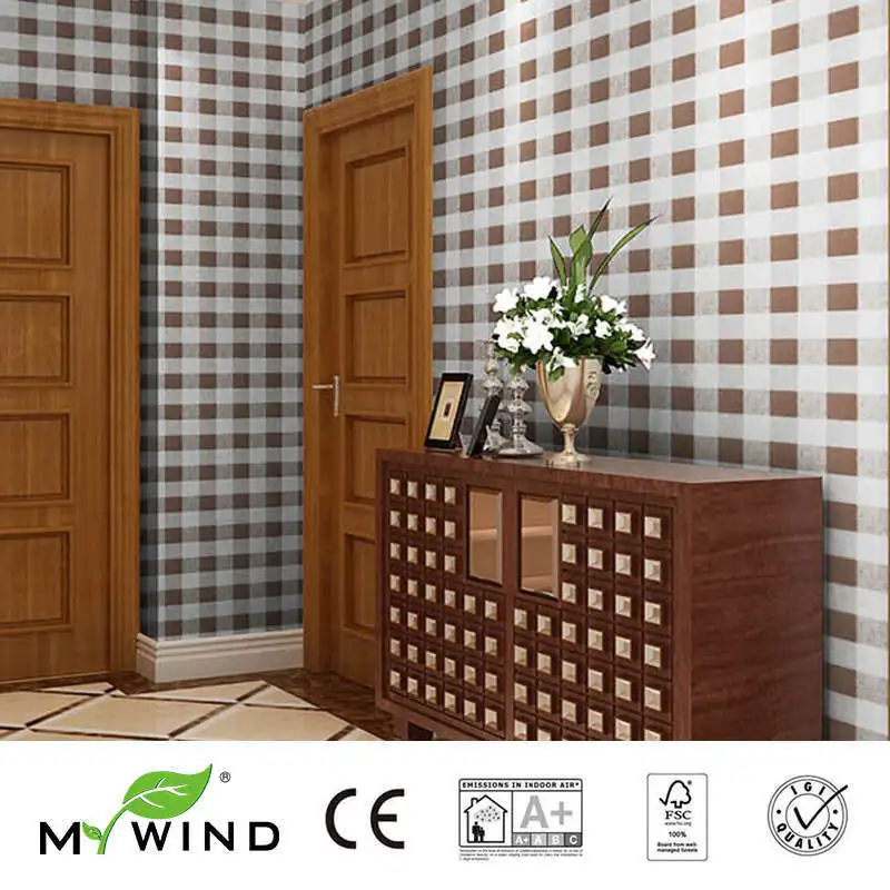 

2019 MY WIND lively lattice Luxury Wallpaper Paper weave grasscloth 3D wallpapers designs european vintage wall papers