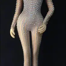 Модный Блестящий черный телесный женский жемчуг цельный стрейч сексуальное боди сценивечерние выступление Вечеринка празднование Роскошные леггинсы