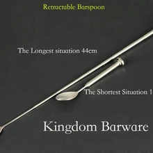 Выдвижная барная ложка из нержавеющей стали, карманная Коктейльная ложка, волшебная ложка, инструмент для коктейля, бара