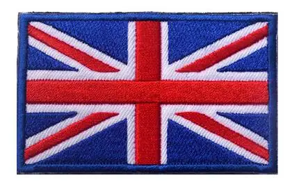 Флаг страны нашивки вышитые Россия Турция Франция ЕС Нидерланды Флаг тактические военные нашивки армейская аппликация полоса - Цвет: United Kingdom