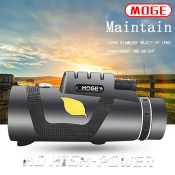 

12x50 Monocular Telescope High-power HD Mini Night Vision Outdoor Monocular Camping Phone Clip Tripod BAK-4 prism Hot Sale