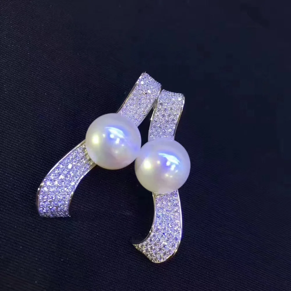 100 real fresh water pearl drop earring long 925 sterling silver