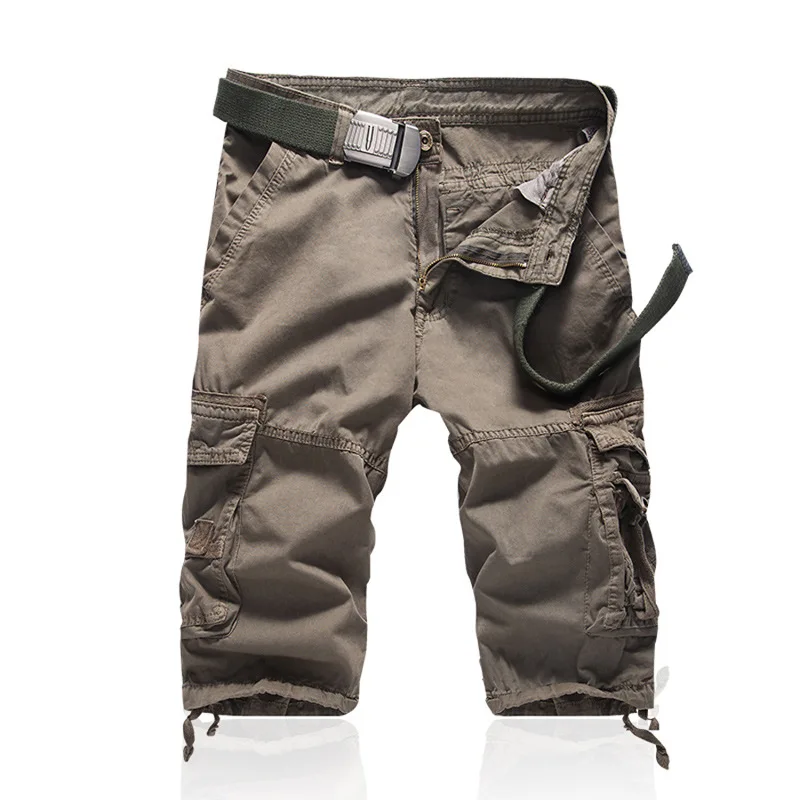 ZY New Solid Shorts Man Multi Pocket Summer Military Trousers Shorts Fold Knee Length Casual Cargo Shorts Pantalon Corto Hombre ZY New Solid Shorts Man Multi Pocket Summer Military Trousers Shorts Fold Knee Length Casual Cargo Shorts Pantalon Corto Hombre