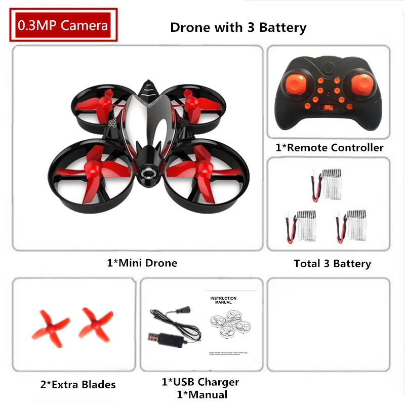 RH808/RH808HW мини-Дрон с камерой 0.3MP высота Hode RC Квадрокоптер с камерой игрушка 2,4G RC вертолет 6 осей VS H36 E010 - Цвет: S5 with 0.3MP Camera