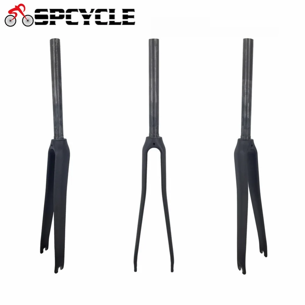 2018 New Cheap Full Carbon Road Bike Fork 1 1/8 700C Fixed Gear Bicycle Carbon Forks V Brake 3K