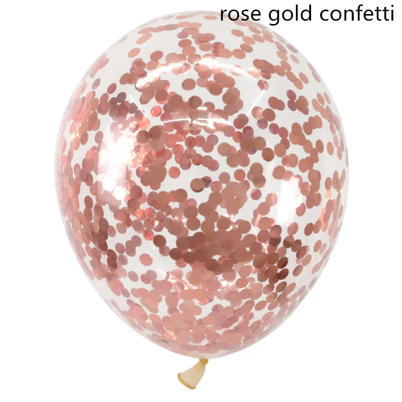 15 шт. 12 дюймов персиковый розовый конфетти шары розовое золото круглый латексный шар свадебный душ день рождения шары Свадебный декор
