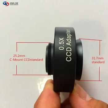 

AIBOULLY 4Metallic Microscope 0.5XCCD Adapter Mirror Cone Mirror 1 / 2CCD Microscope Imaging Adapter Standard C-Mount interface