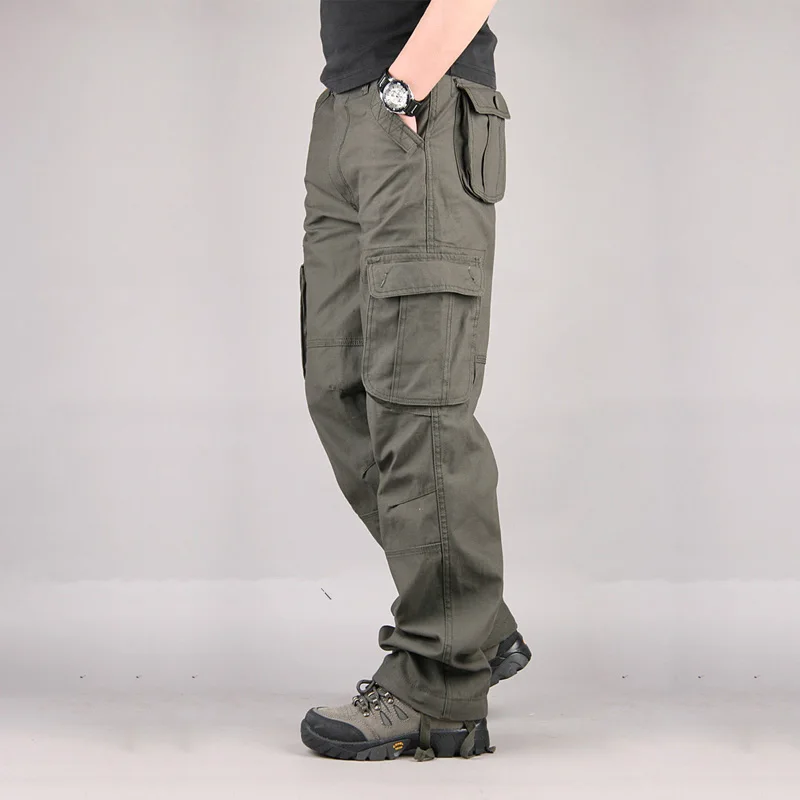  Men's Cargo Pants Casual Mens Pants Multi Pocket Military Overall Men Sweatpants Tactical Trousers 