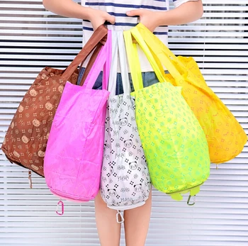 

3pc Travel Organizer Set Cartoon Hand Bags Reusable Folding Bag Supermarket Tote Shopping Bag Travel Storage Bag Organizer