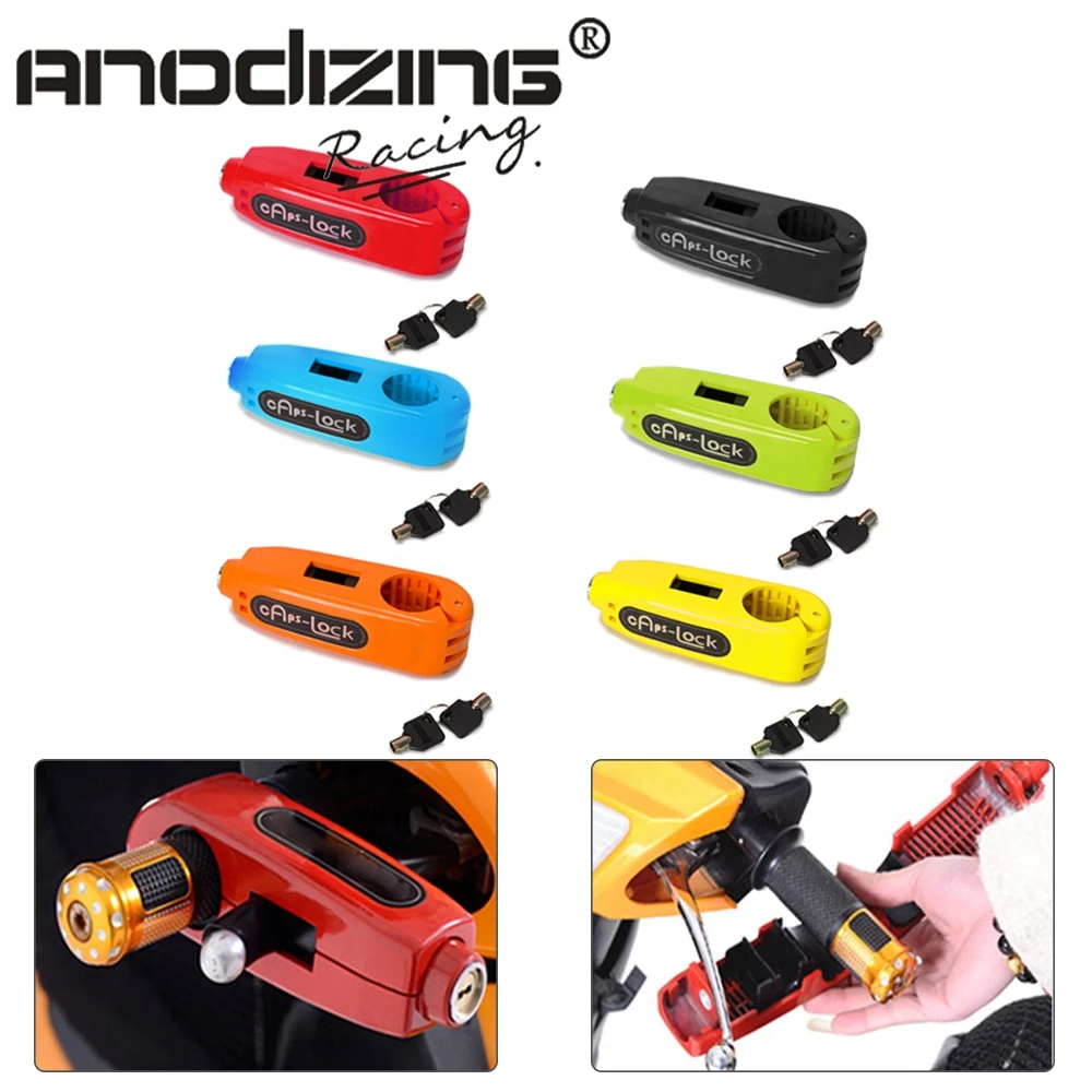 

Universal Handlebar Lock Brake Lever Lock Safety Throttle Grip Protection Anti Theft Security Locks For Motorcycle Scooter