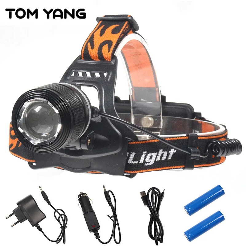 

Waterproof 5000LM XML T6 Headlamp Lantern Zoomable 3 Modes LED Headlight Torch Frontale Lanterna Head Flashlight Fishing Riding