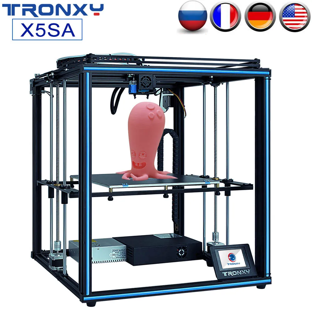 cheap TRONXY Upgraded X5SA X5SA 400 DIY 3D Printer Kit 24V Auto Level FDM 3d Machine Filament Sensor High precision Aluminium Frame