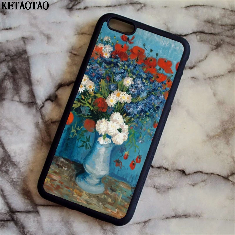 KETAOTAO Vincent Van Gogh Notte Stellata Phone Cases for iPhone 4S 5C 5S 6S 7 8 Plus X Samsung Case Soft TPU Rubber Silicone | Мобильные