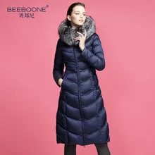 Beeboone негабаритных лисий мех ультра длинное пальто сапоги до бедра, женские сапоги выше колена утепленные женские Куртки теплый