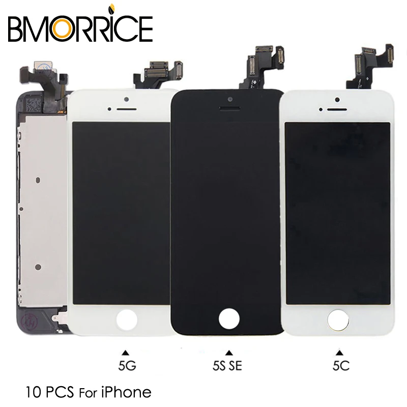 10 шт. для iPhone 5G 5 5S 5C SE ЖК-дисплей стекло без битых пикселей полный комплект с
