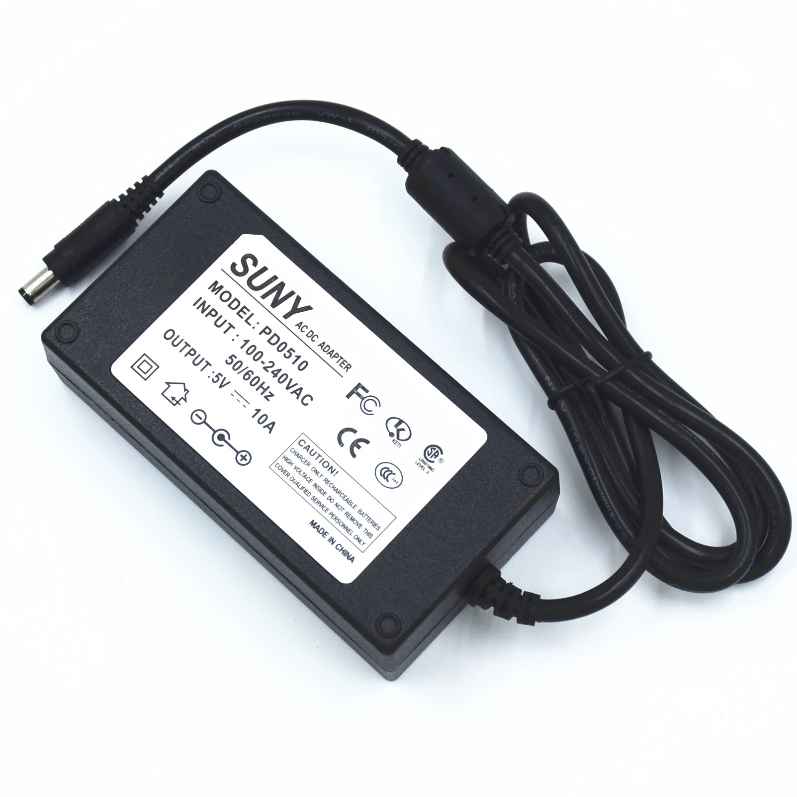 Electric car toys Tablet PC computer POE medical 5V10A 60w CE/FCC Switching power adapter DC