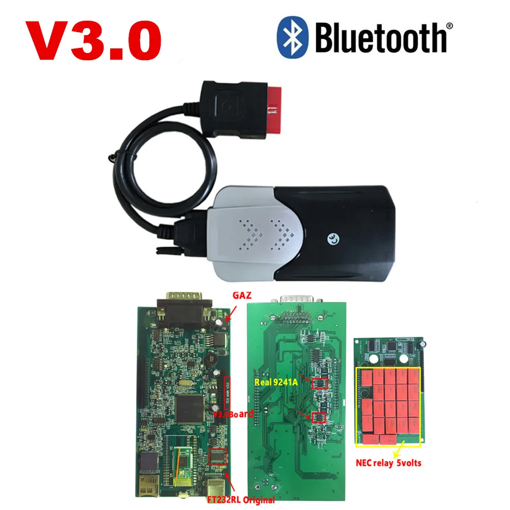 

VD TCS CDP Pro Bluetooth 2016.R0/2015.R3 keygen V3.0 NEC 9241A chip obd2 scanner car truck diagnostic tool as multidiag pro