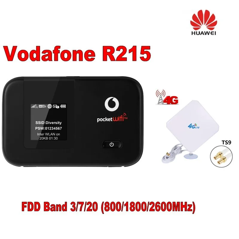 R215 LTE мобильный WiFi роутер cat4 wifi точка доступа huawei 4g lte + усилитель mimo белый 35dbi