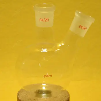 

250ml,24/29,2-neck,Round Bottom Glass Flask,Lab Boiling Flasks,Double Neck