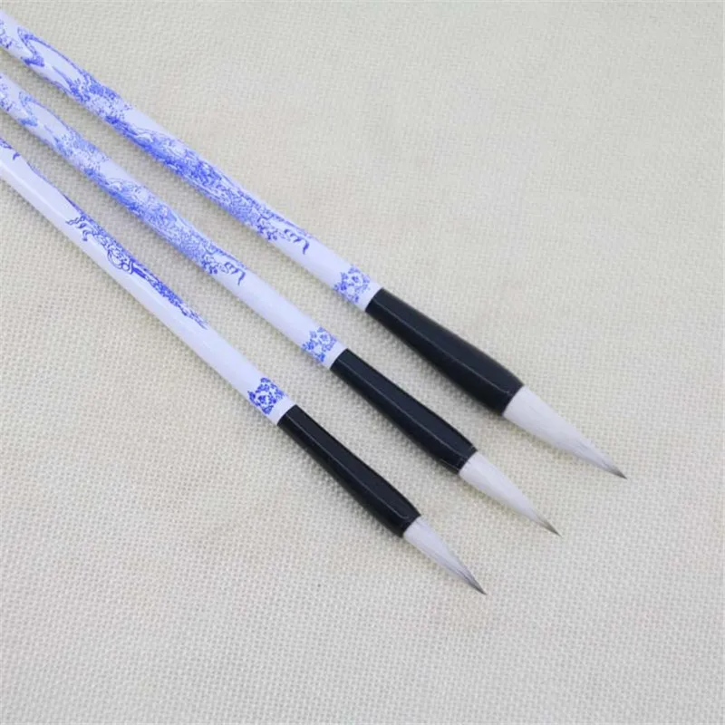 3 tamaño chino caligrafía pluma comadreja pelo cepillo de escritura tinta enseñando pintura escuela papelería suministros de oficina 3 tamaño chino caligrafía pluma comadreja pelo cepillo de escritura tinta enseñando pintura escuela papelería suministros de oficina